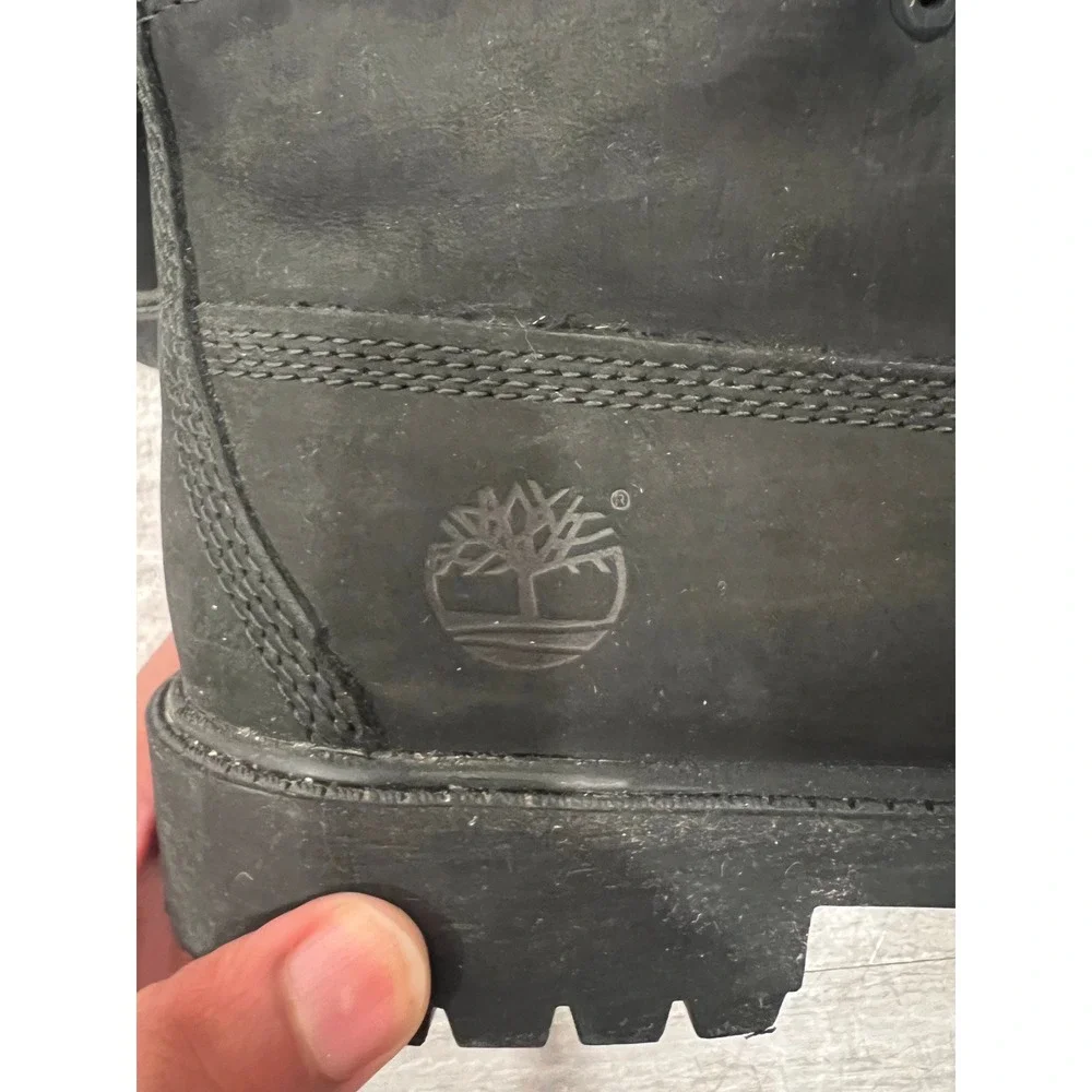 Timberland Boots Boys Size 6 M Inch Premium Waterproof Boots Black Suede B106
